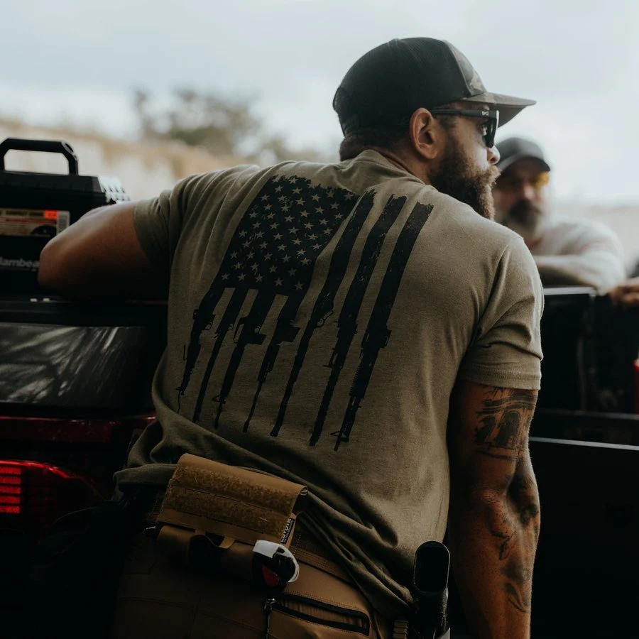 Rifle Flag 2.0 T-Shirt - Military Green - Image 3