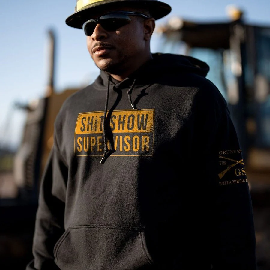 Sh*t Show Supervisor Hoodie - Black - Image 3