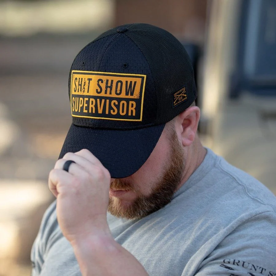 Sh*t Show Supervisor Stretch Fit Hat - Black - Image 3