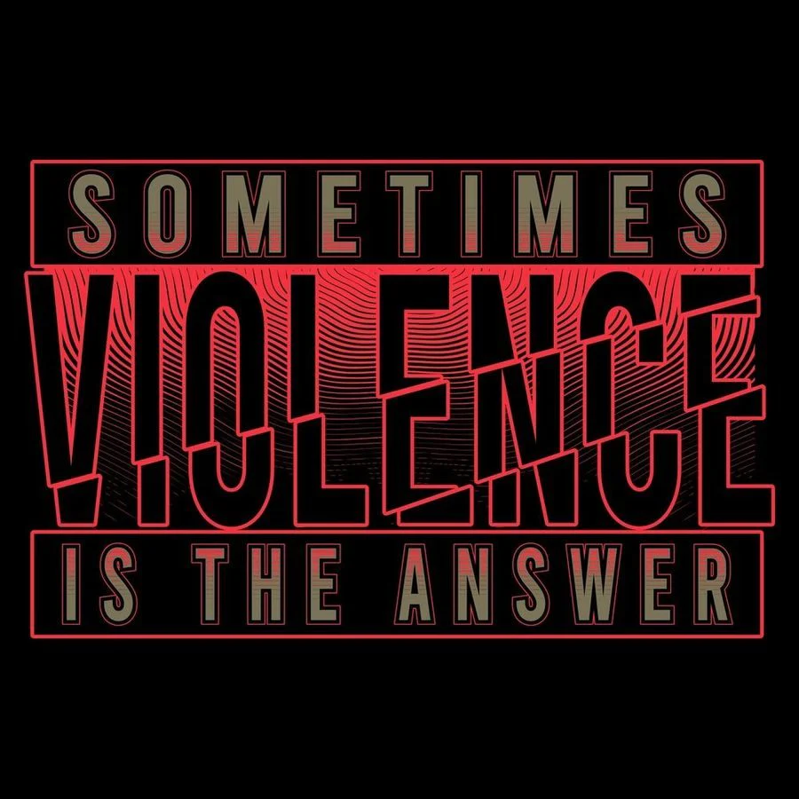 Sometimes Violence Is The Answer T-Shirt - Black - Image 2