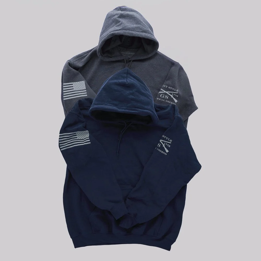 Standard Issue Core Basic Hoodie 2 Pack - Navy & Dark Heather Gray - Image 2