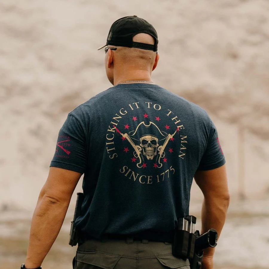 Sticking It To The Man T-Shirt - Midnight Navy - Image 2