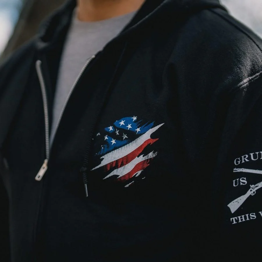 Still Standing Full-Zip Hoodie - Black - Image 3