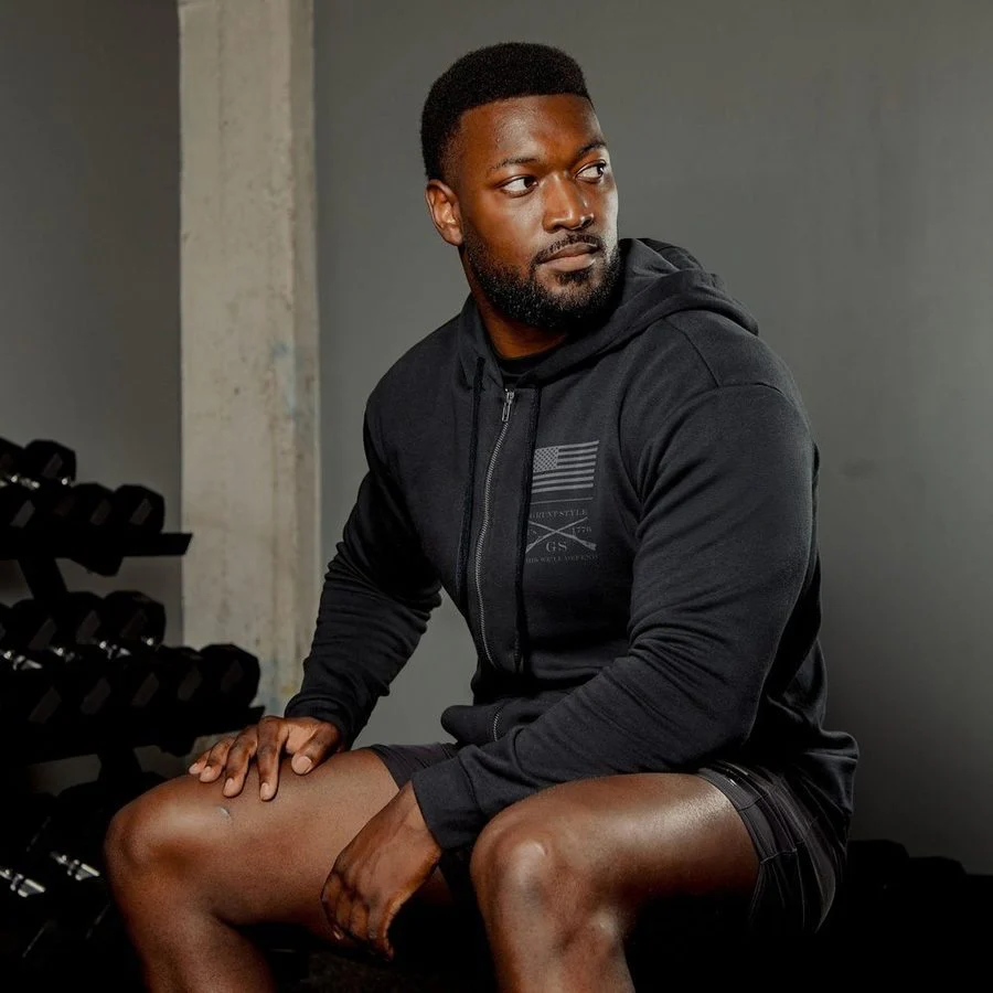 Strength Through Suffering Full-Zip Hoodie - Black - Image 3