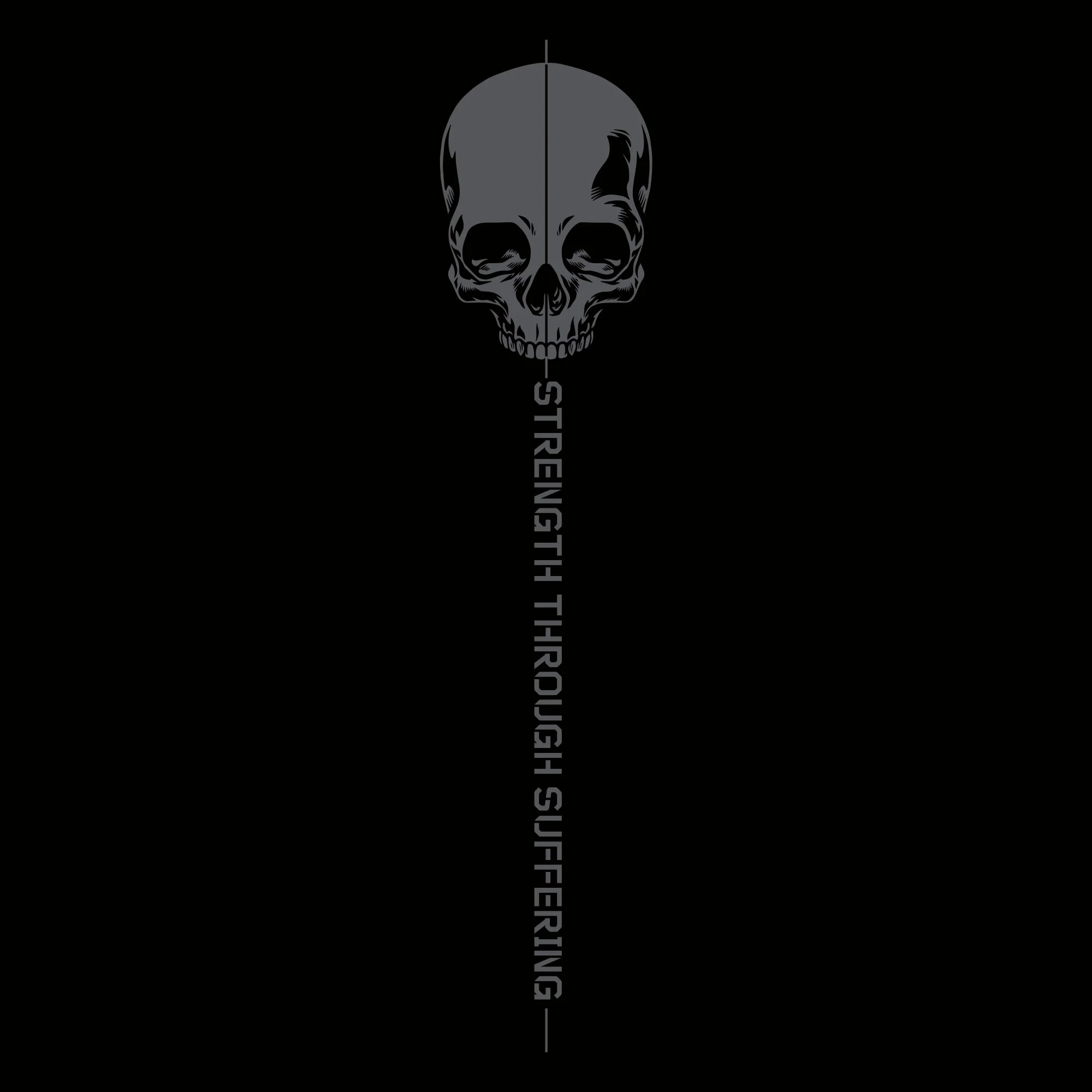 Strength Through Suffering Full-Zip Hoodie - Black - Image 4