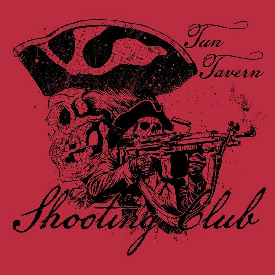 Tun Tavern Shooting Club T-Shirt - Red - Image 4