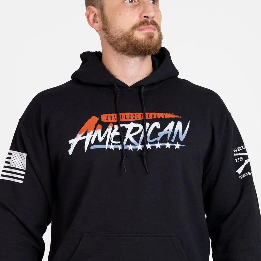 Unapologetically American Hoodie - Black - Image 4