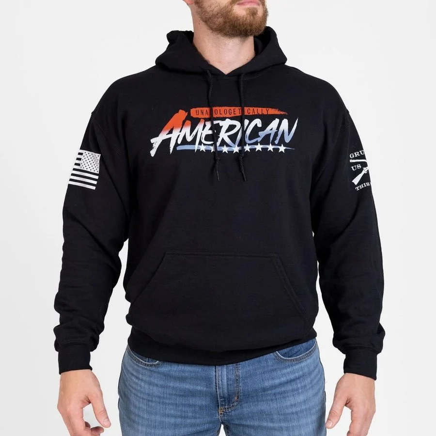 Unapologetically American Hoodie - Black - Image 5