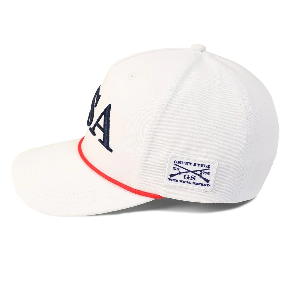 USA Rope Hat - White - Image 3
