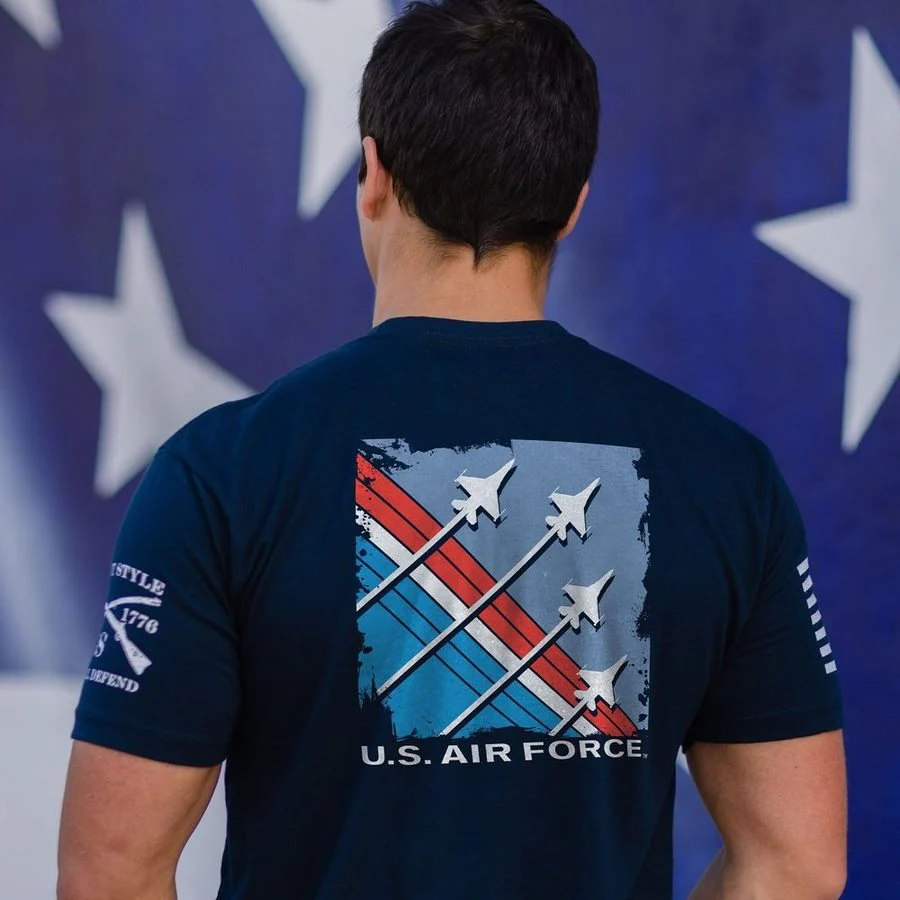 USAF - Finger-Four Formation T-Shirt - Midnight Navy - Image 3