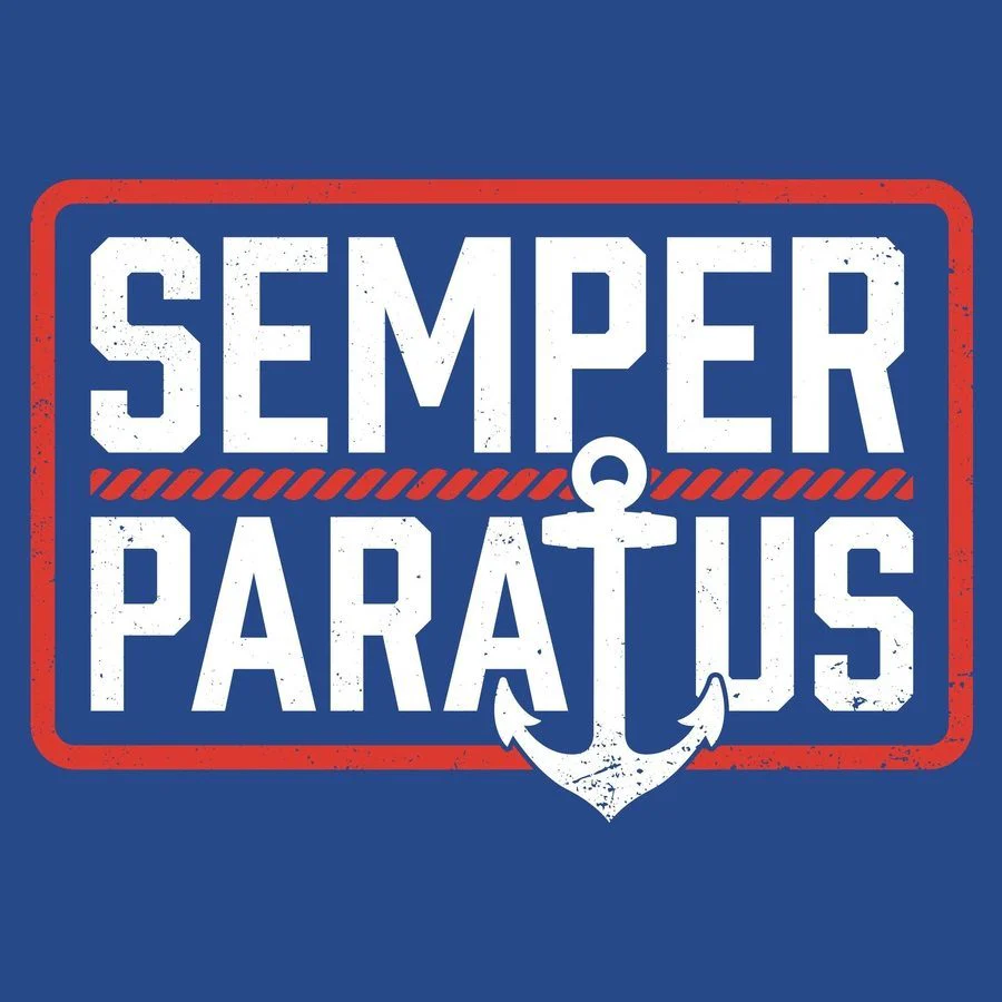 USCG - Semper Paratus T-Shirt - Royal - Image 3