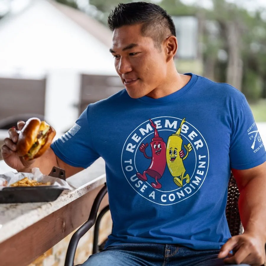 Use A Condiment T-Shirt - Royal - Image 2