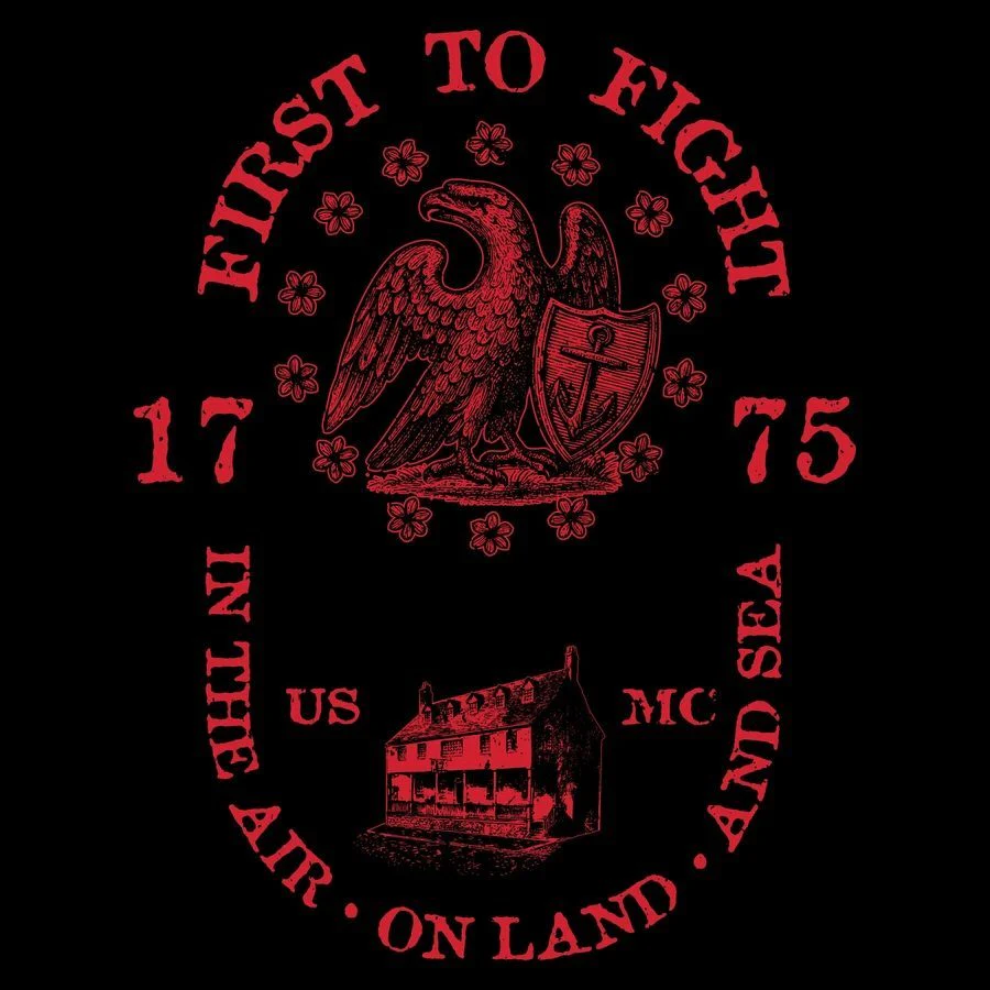 USMC - First To Fight T-Shirt - Black - Image 6