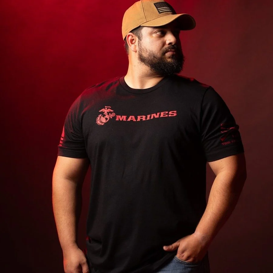 USMC - Lives Forever T-Shirt - Black - Image 3