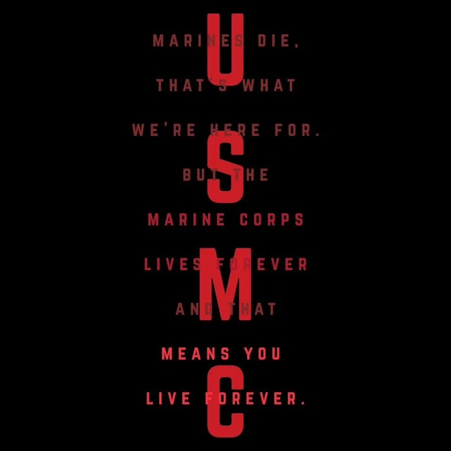 USMC - Lives Forever T-Shirt - Black - Image 7