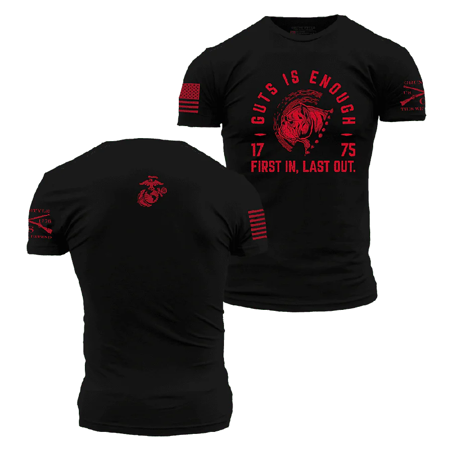 USMC - First In T-Shirt - Black