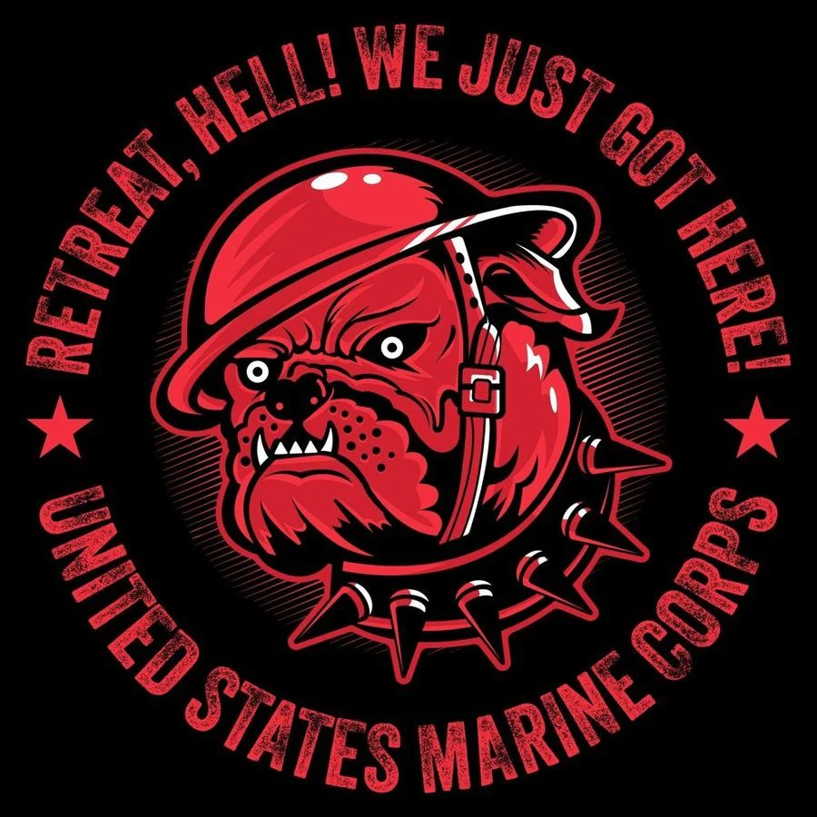 USMC - Retreat, Hell T-Shirt - Black - Image 4