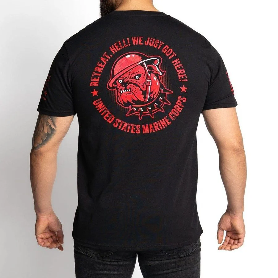USMC - Retreat, Hell T-Shirt - Black - Image 6
