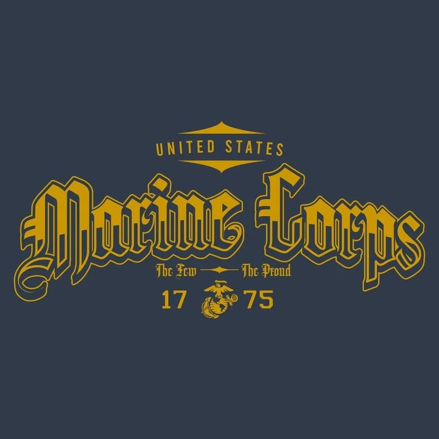 USMC - The Few. The Proud T-Shirt - Navy - Image 3