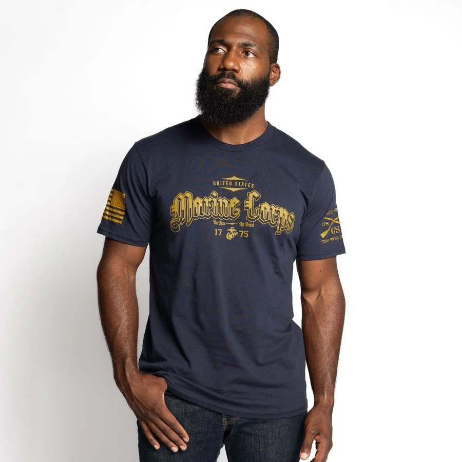 USMC - The Few. The Proud T-Shirt - Navy - Image 5