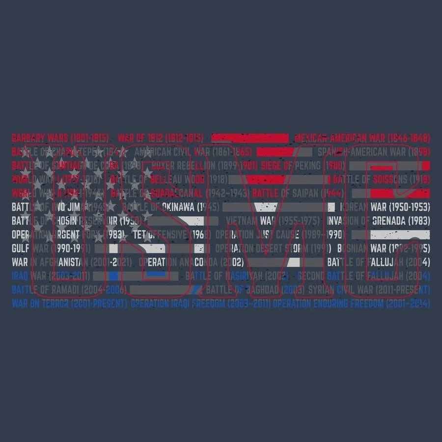 USMC - Through The Ages T-Shirt - Navy - Image 3