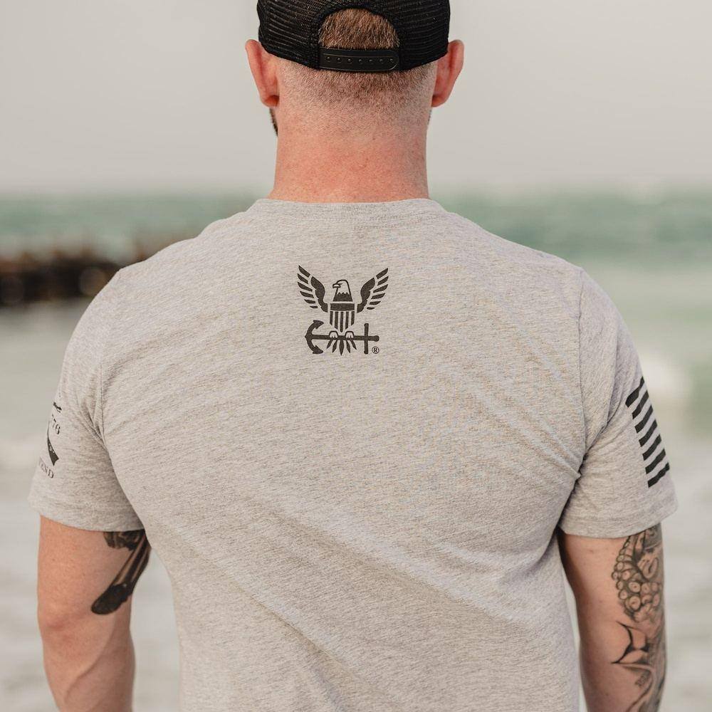 USN - Est. 1775 2.0 T-Shirt - Athletic Heather - Image 4