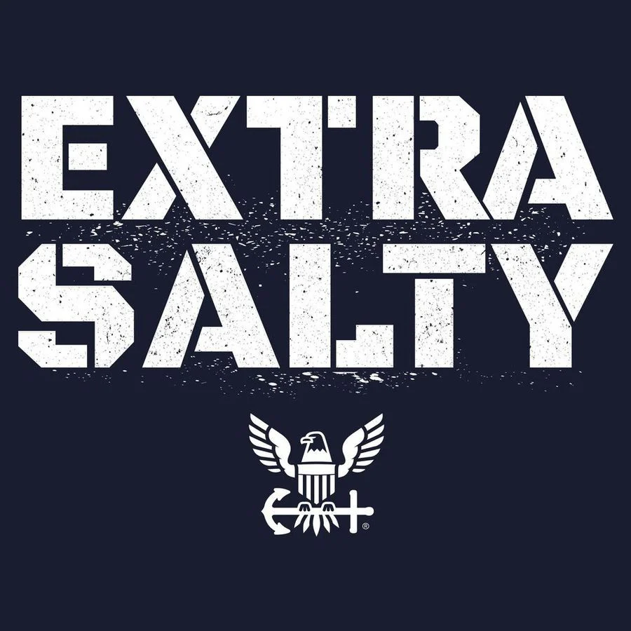 USN - Extra Salty Hoodie - Navy - Image 3