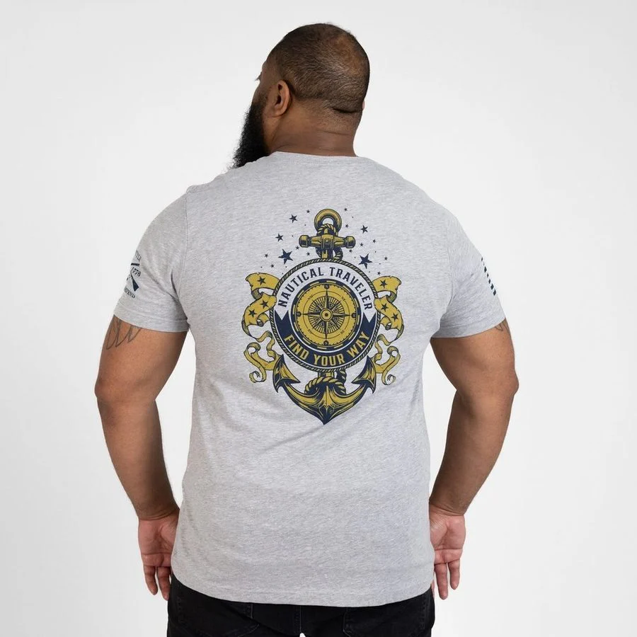 USN - Nautical Traveler T-Shirt - Athletic Heather - Image 7