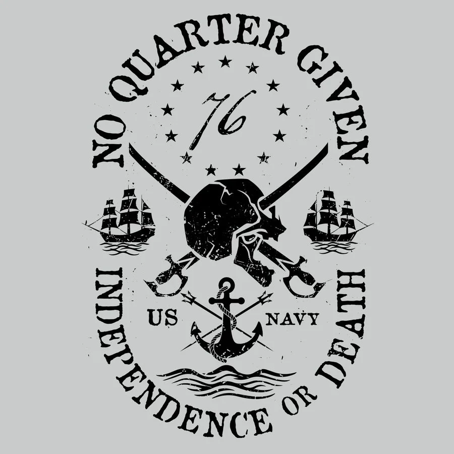 USN - No Quarter Given T-Shirt - Athletic Heather - Image 6