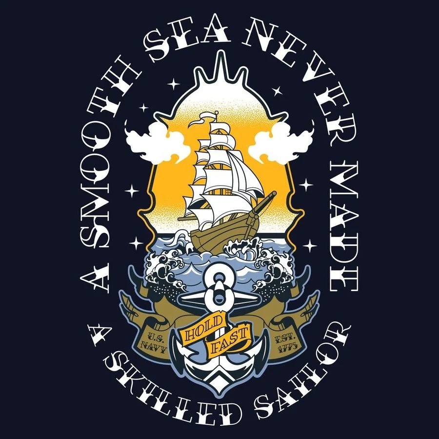 USN - Skilled Sailor T-Shirt - Navy - Image 5