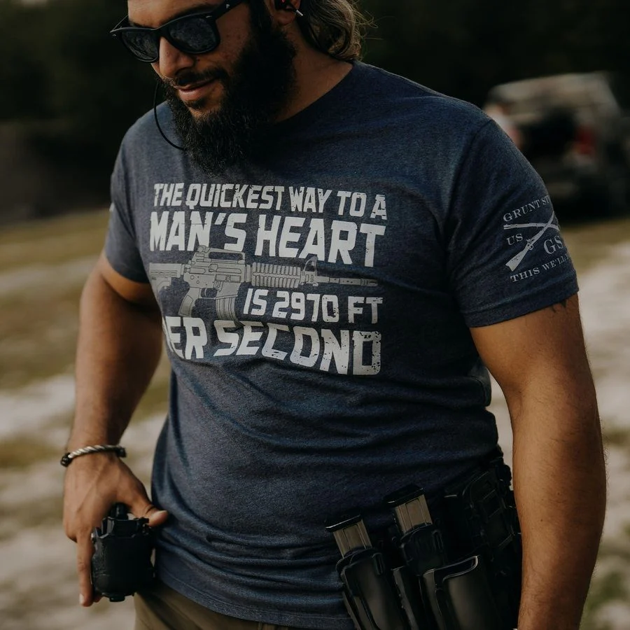 Way To A Heart T-Shirt - Charcoal - Image 3