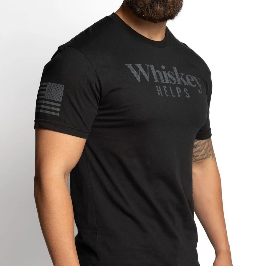 Whiskey Helps™ T-Shirt - Black - Image 11