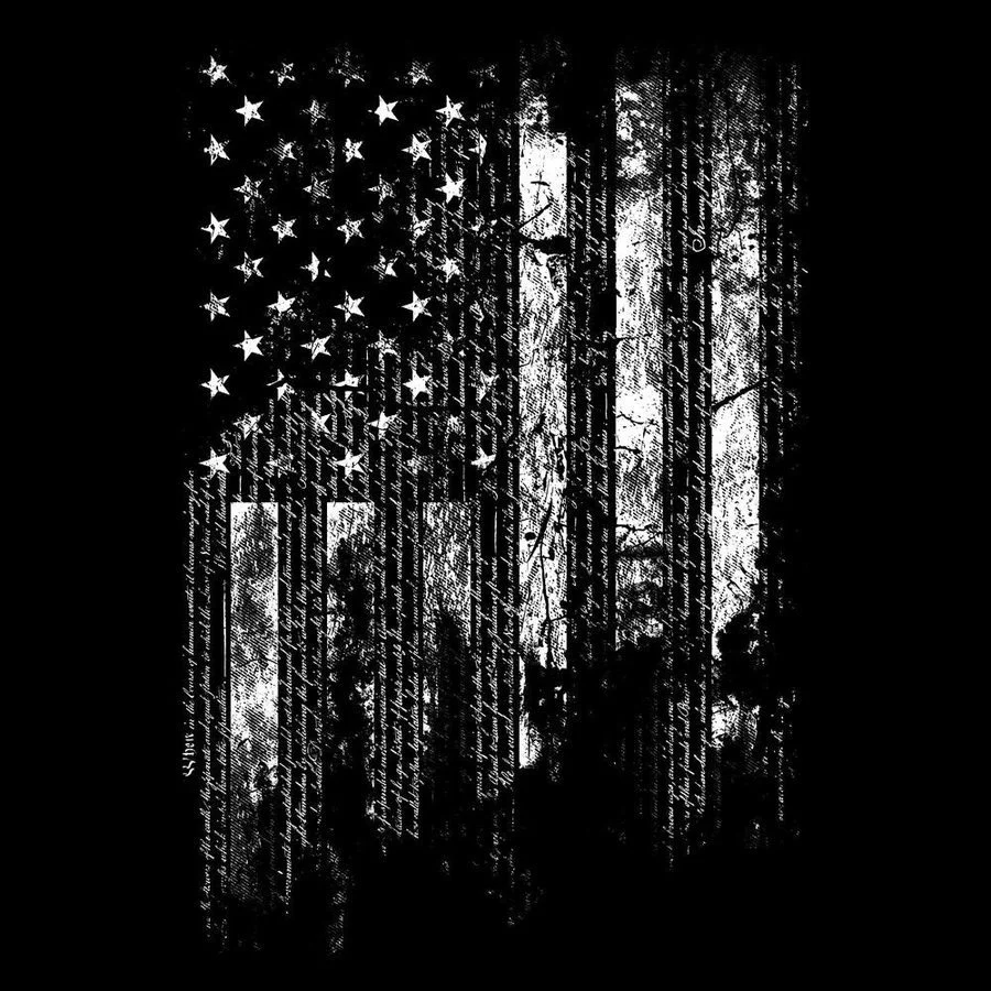 Women's 1776 Flag V-Neck - Black - Image 7