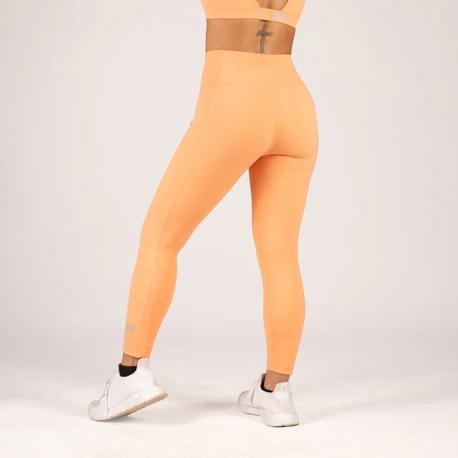 Women's Agility 7/8 High Waisted Leggings - Apricot Crush - Image 8