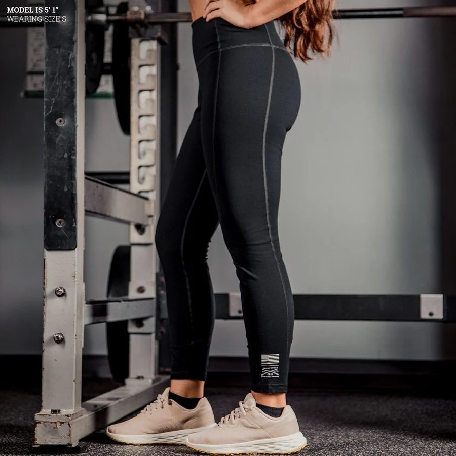 Women's Agility 7/8 High Waisted Leggings - Black - Image 3