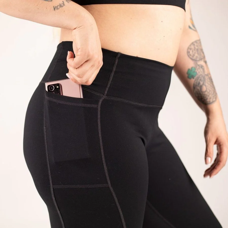 Women's Agility 7/8 High Waisted Leggings - Black - Image 7
