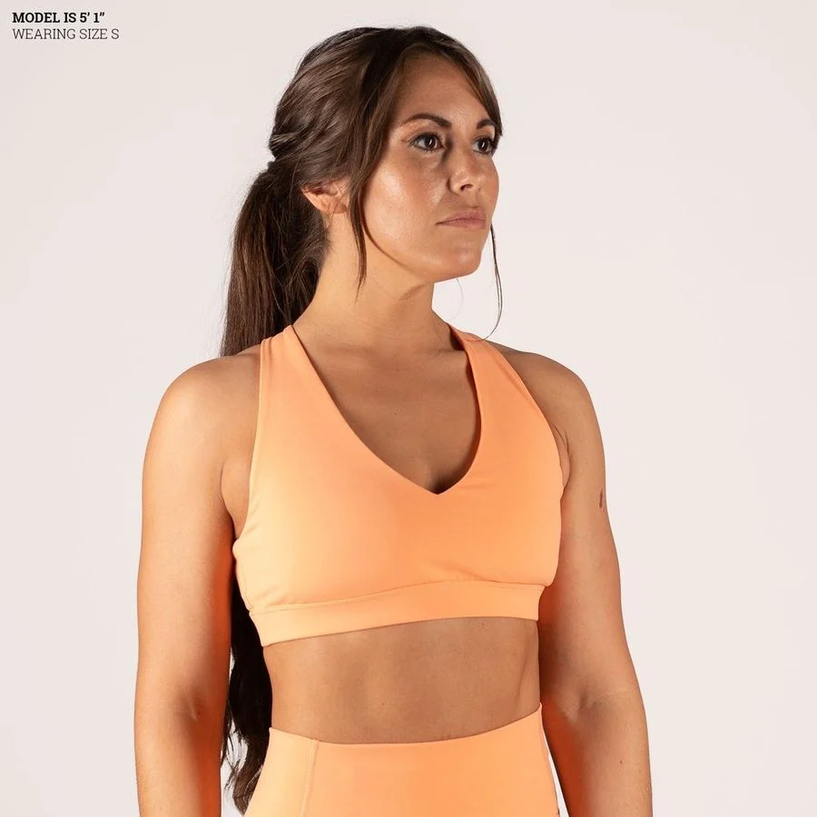 Women's Agility Low Impact Sport Bra - Apricot Crush - Image 4
