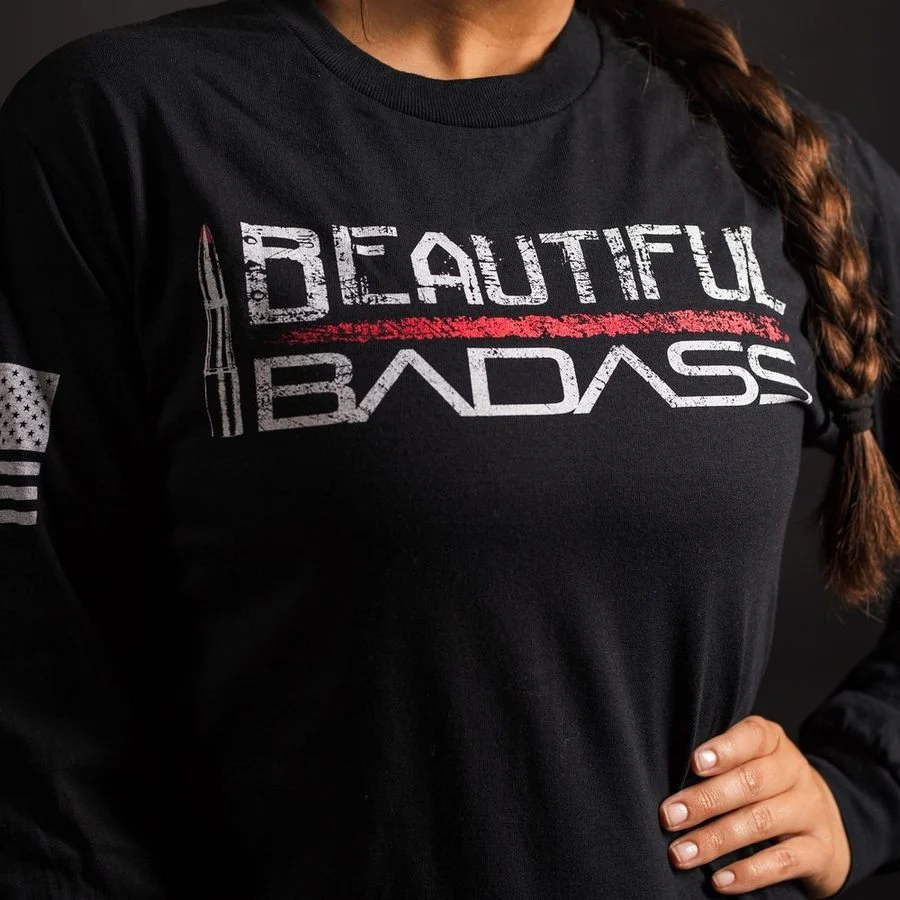 Women's Beautiful Badass Long Sleeve - Black - Image 4
