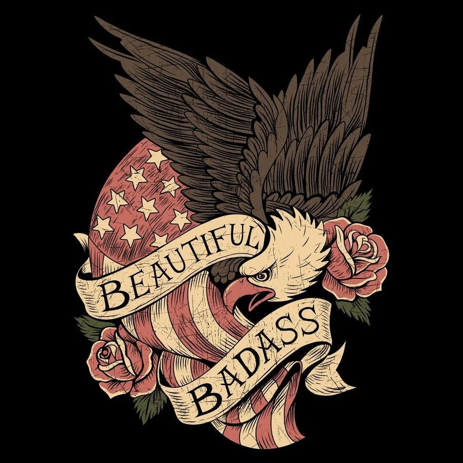 Women's Beautiful Badass Revolution Flowy Tank - Black - Image 5