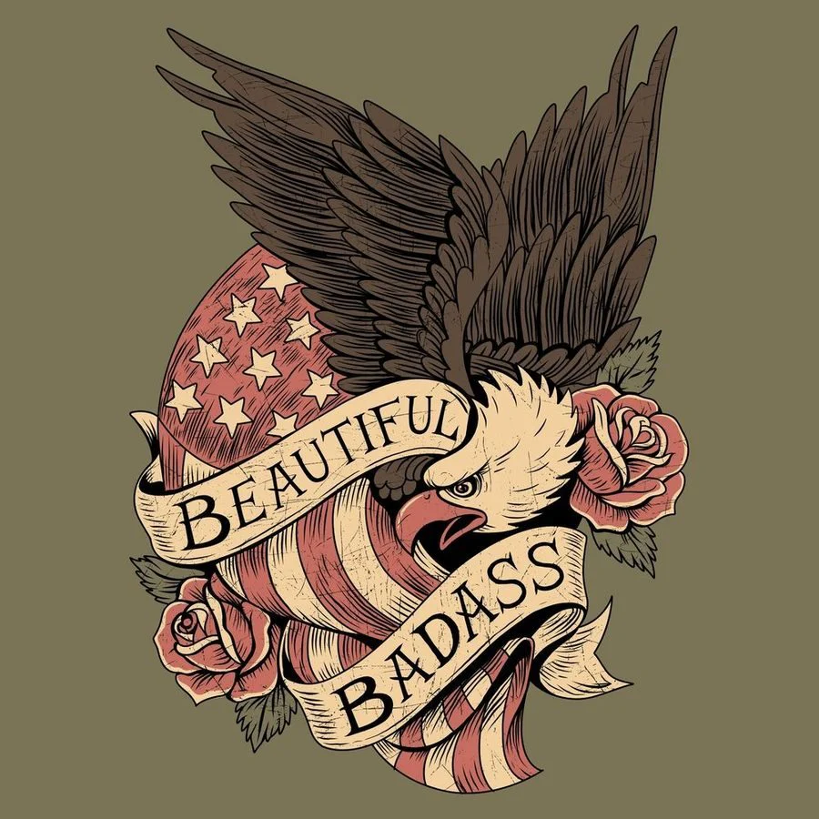 Women's Beautiful Badass Revolution Slim Fit T-Shirt - Military Green - Image 4
