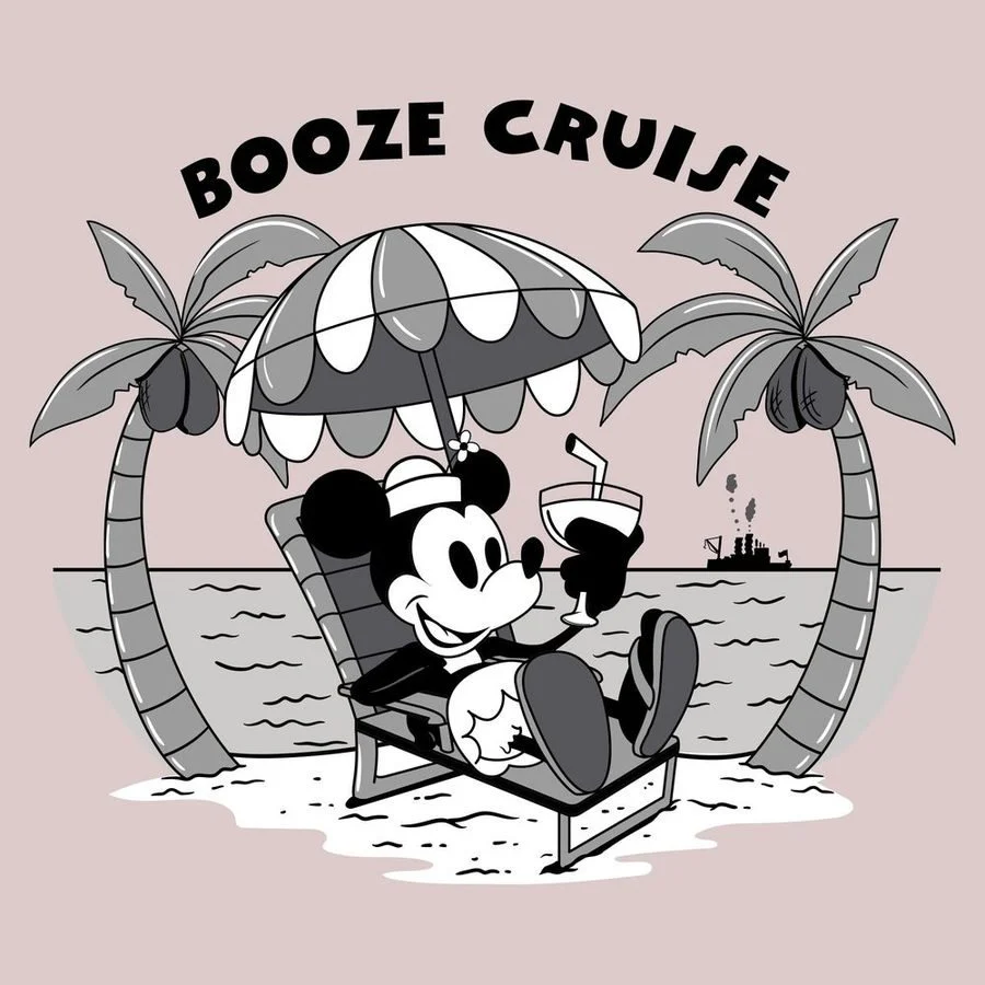 Women's Booze Cruise Boyfriend Fit T-Shirt - Light Pink - Image 7
