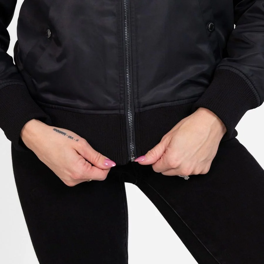 Women's Stealth Bomber Jacket - Black - Image 10