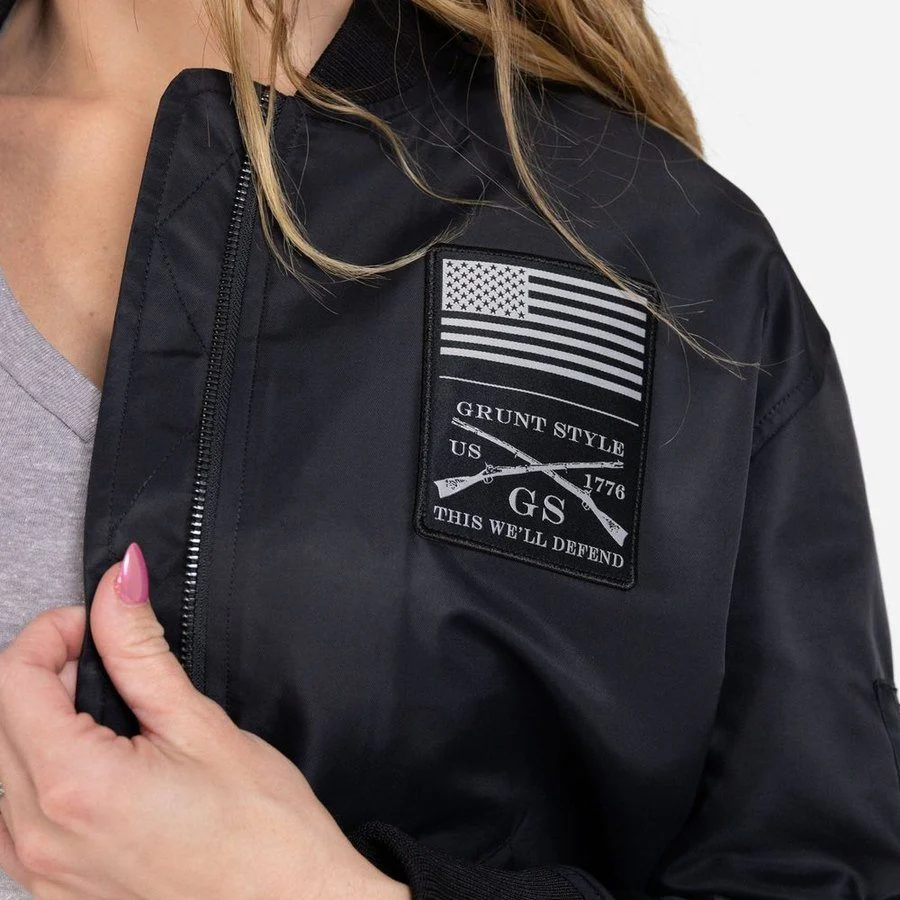 Women's Stealth Bomber Jacket - Black - Image 4