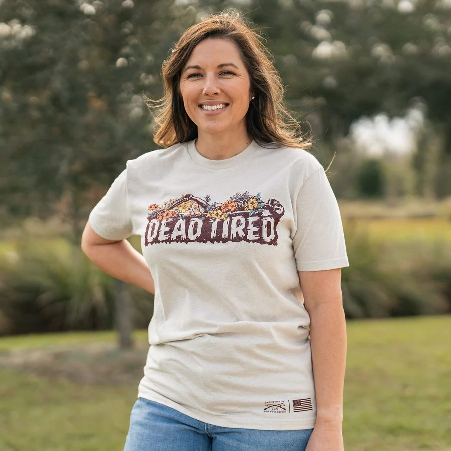 Women's Dead Tired Boyfriend Fit T-Shirt - Sand - Image 4