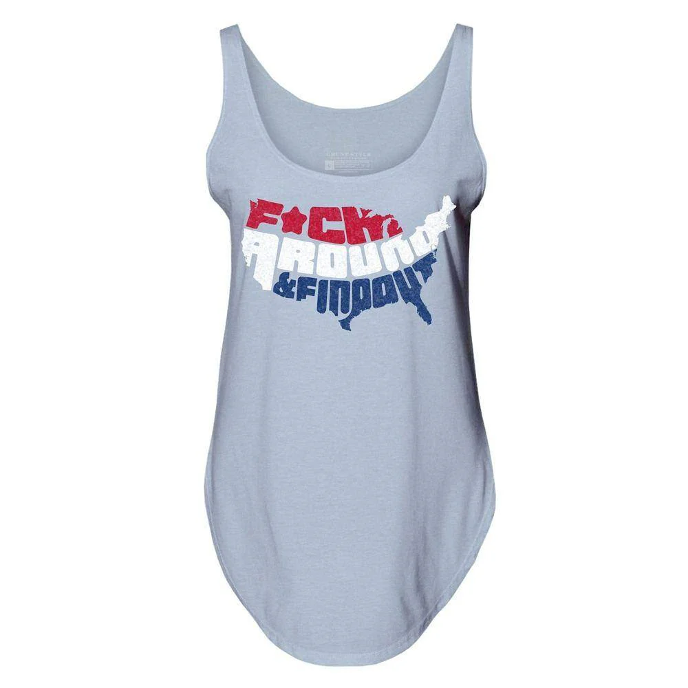 Women's F*ck Around and Find Out Tank - Stonewash Denim - Image 2