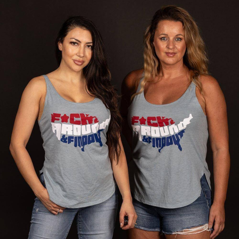 Women's F*ck Around and Find Out Tank - Stonewash Denim - Image 3