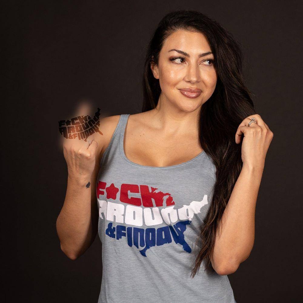 Women's F*ck Around and Find Out Tank - Stonewash Denim - Image 4