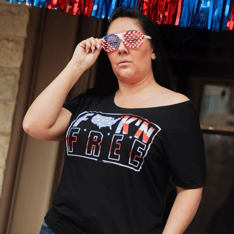 Women's F*ck'n Free Slouchy Fit T-Shirt - Black - Image 3