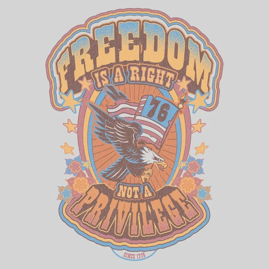 Women's Freedom Is A Right Boyfriend Fit T-Shirt -Sand - Image 6