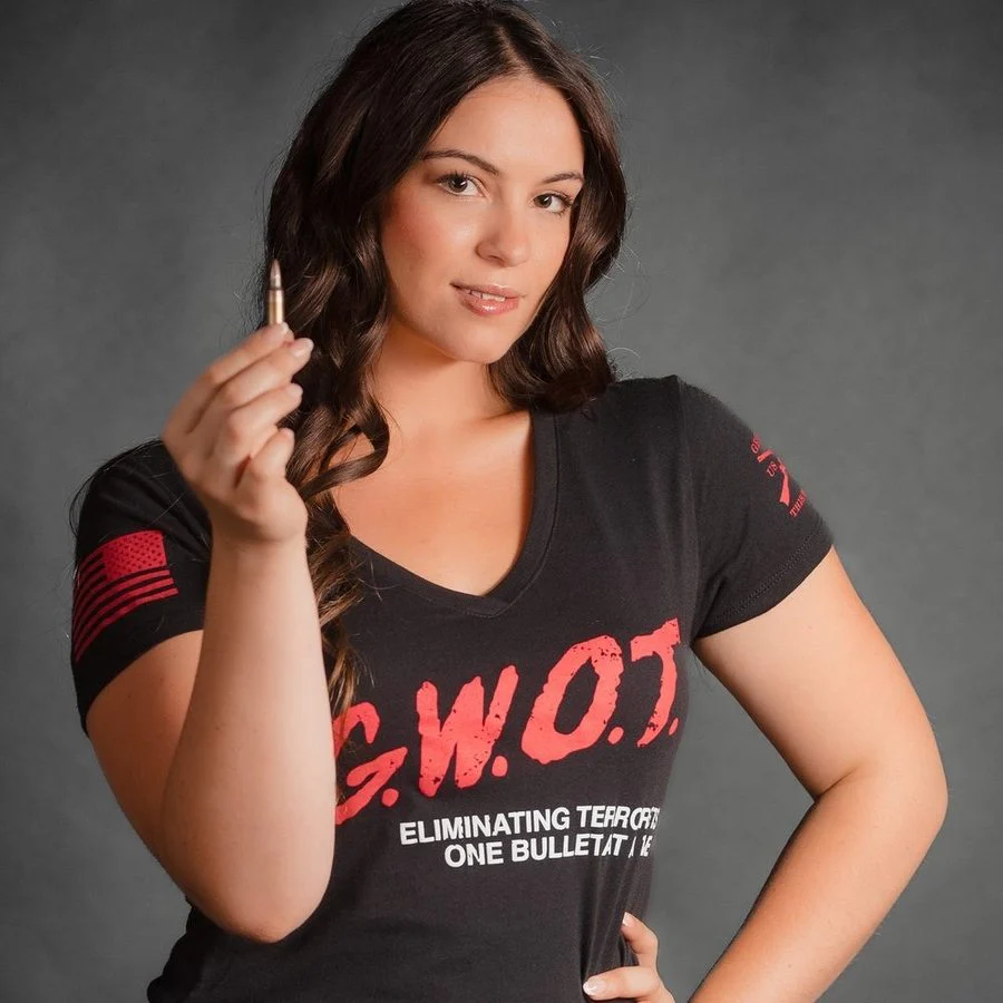 Women's G.W.O.T. V-Neck - Black - Image 3